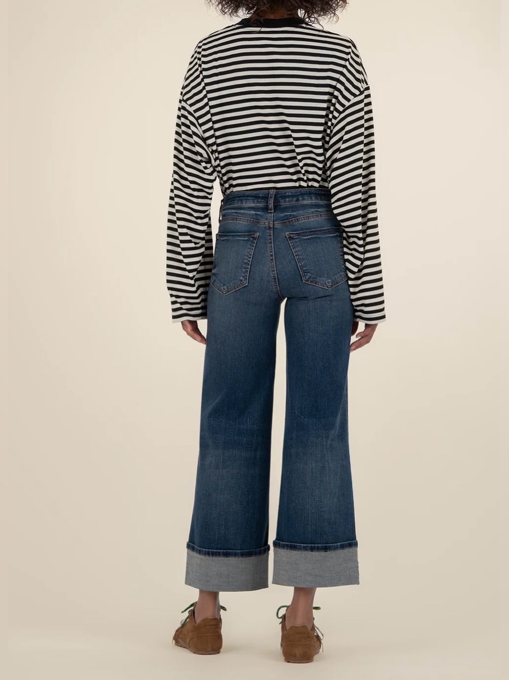 Kut from the Kloth "Meg" Ab Fab High Rise Cuffed/Rolled Hem Jeans SZ 10 - Picture 3 of 5